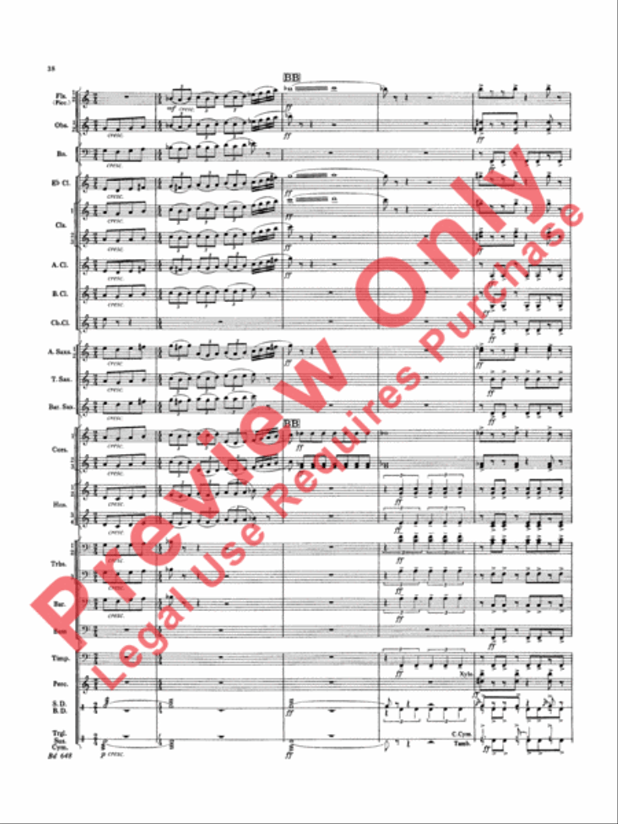 Overture Jubiloso Concert Band scores gallery preview page 41