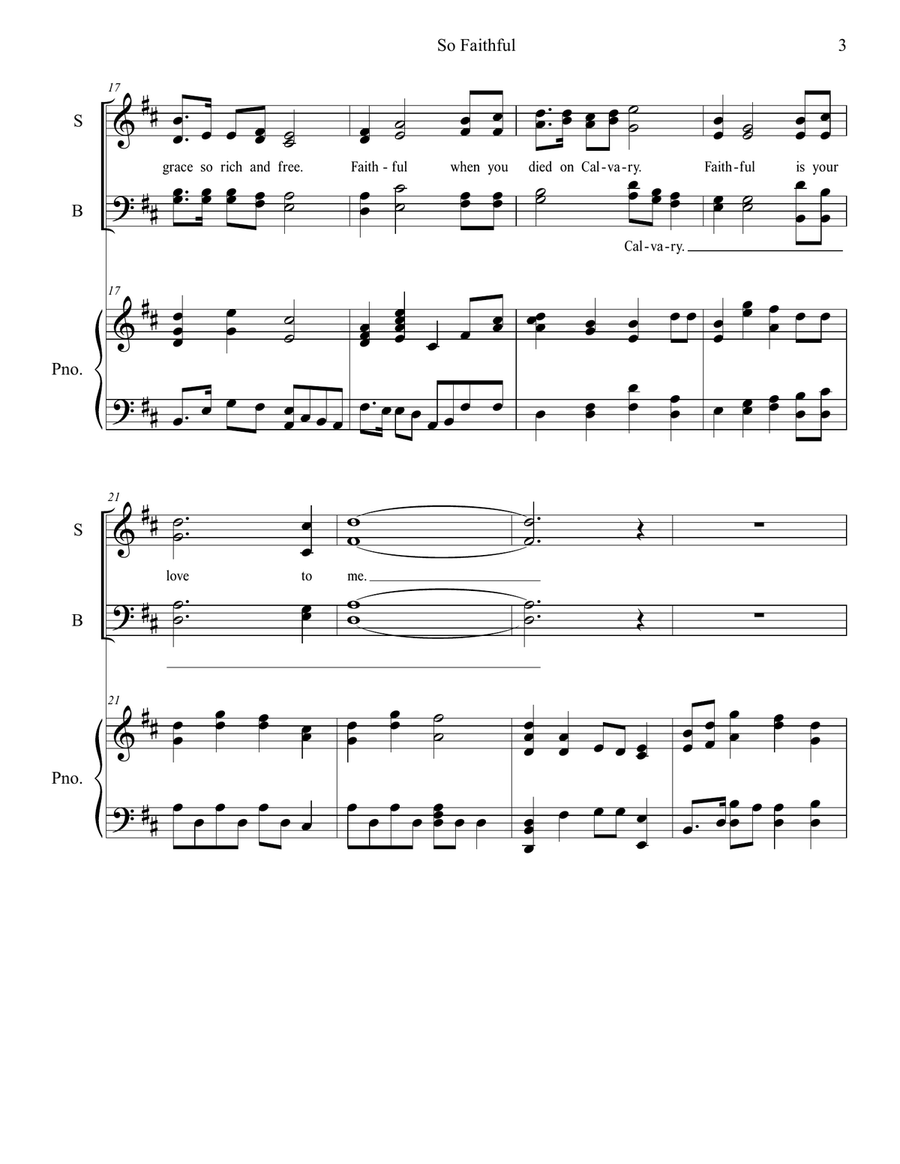 So Faithful 4-Part scores gallery preview page 3