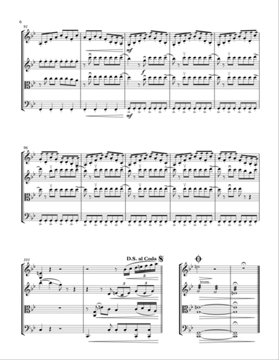 Blue Jeans String Quartet scores gallery preview page 6