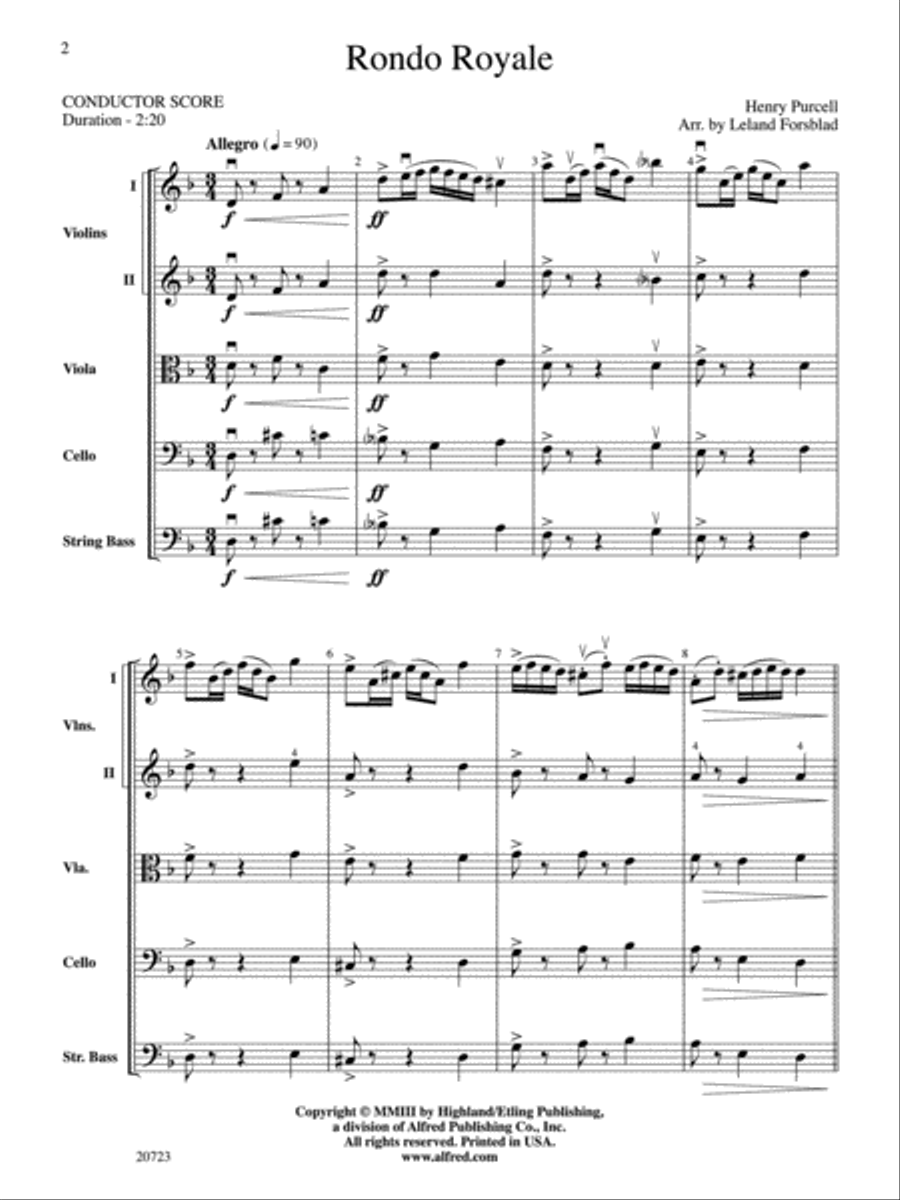 Rondo Royale String Orchestra scores gallery preview page 2