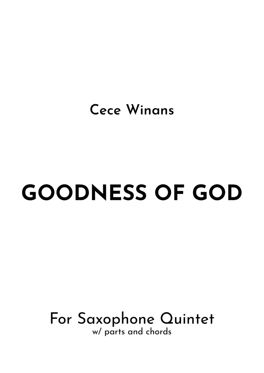 Goodness Of God Saxophone Quintet scores gallery preview page 1