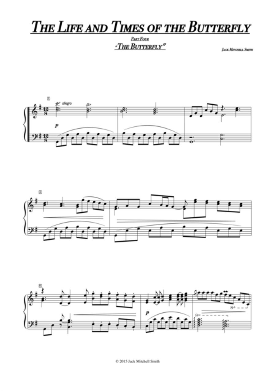 The Butterfly The Butterfly Piano Solo scores gallery preview page 1