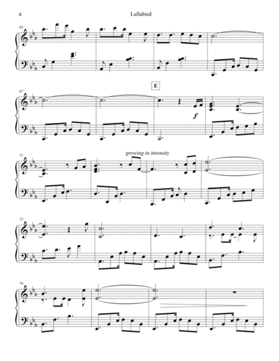 Lullabied Piano Solo scores gallery preview page 4