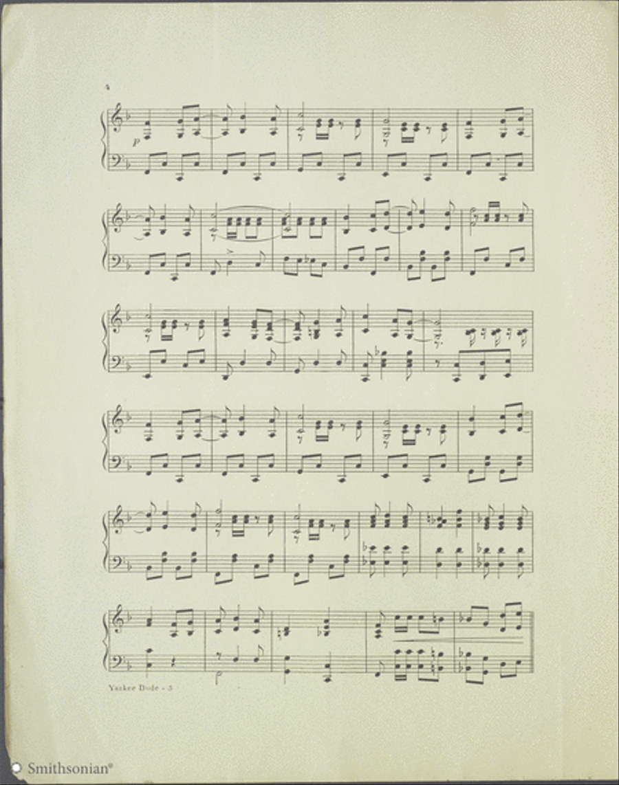 Yankee Dude Characteristic March Two-Step Piano Solo scores gallery preview page 4
