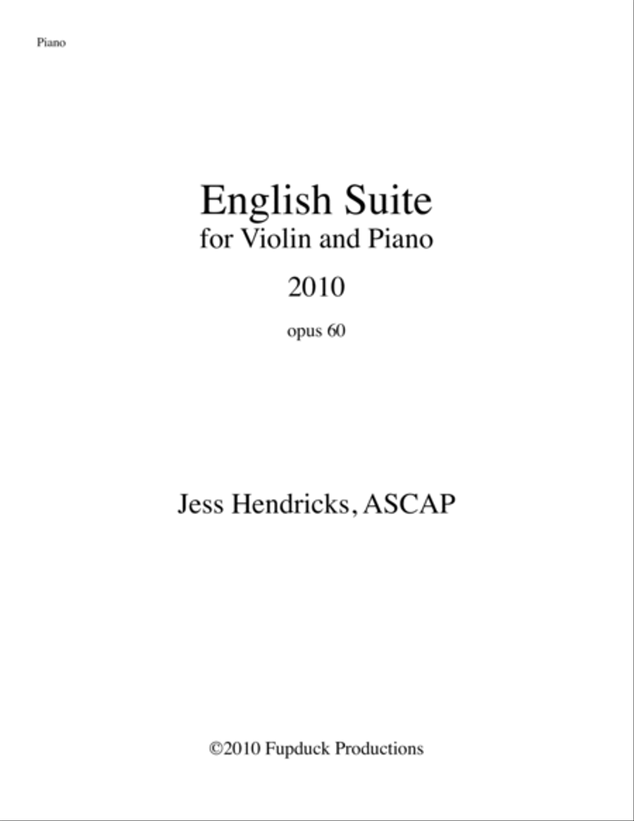 English Suite for violin and piano Violin Solo scores gallery preview page 2