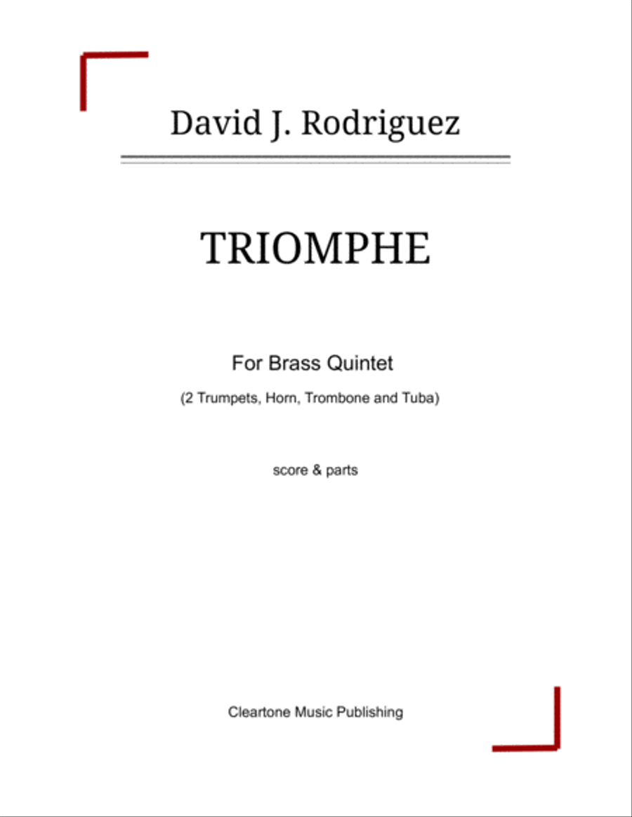 Triomphe Brass Ensemble scores gallery preview page 1