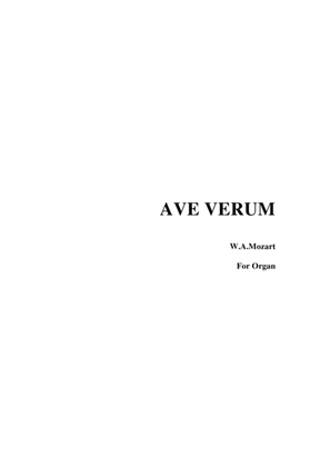AVE VERUM - W.A.Mozart - Arr. for Organ