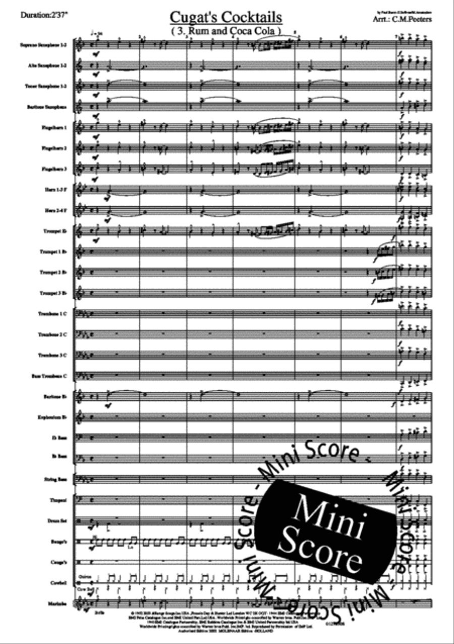 Cugat's Cocktail Big Band scores gallery preview page 35