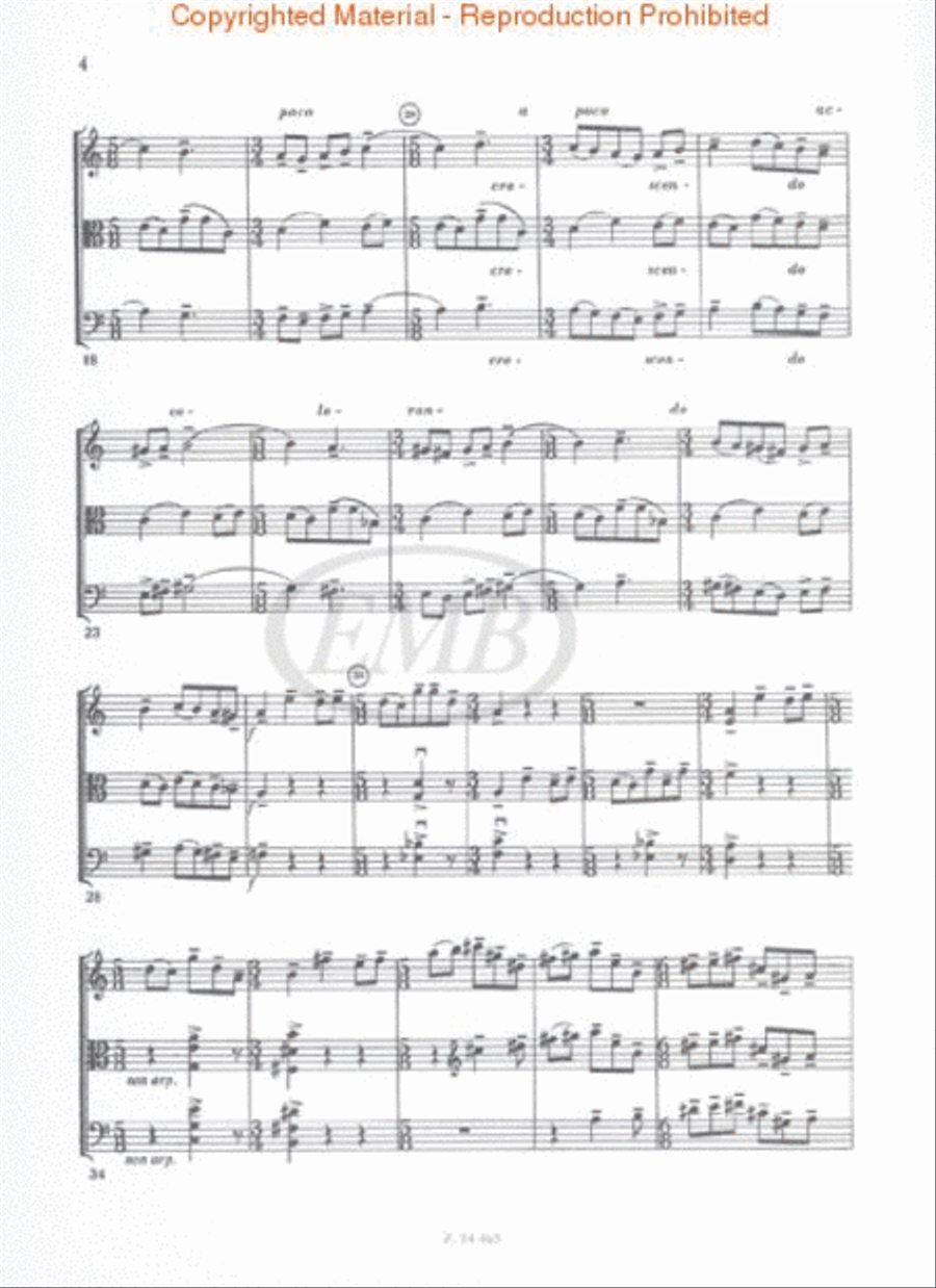 Notturno, Op. 2 String Trio scores gallery preview page 3
