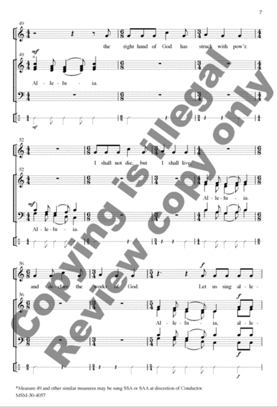 Psalm 118: Alleluia, This Is the Day! 4-Part scores gallery preview page 7