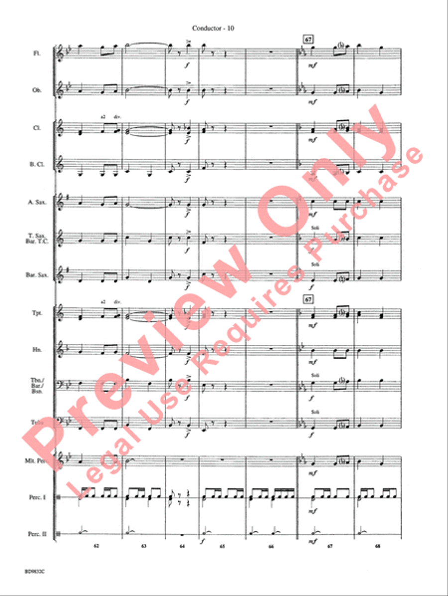 Freedom's March Concert Band scores gallery preview page 13