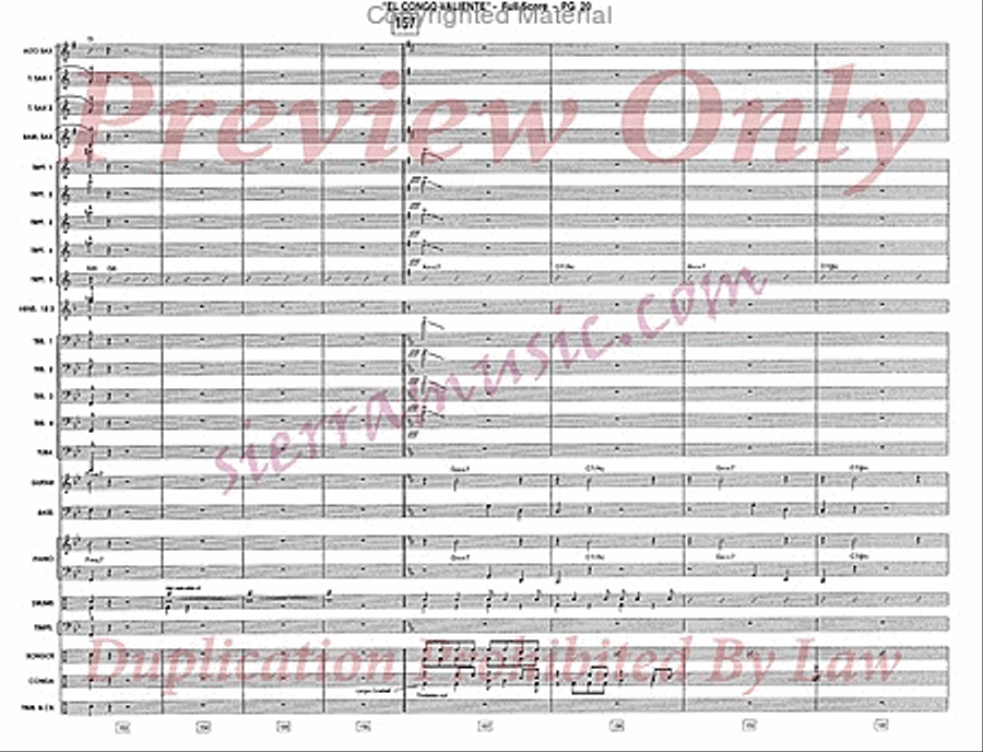 El Congo Valiente Jazz Ensemble scores gallery preview page 21