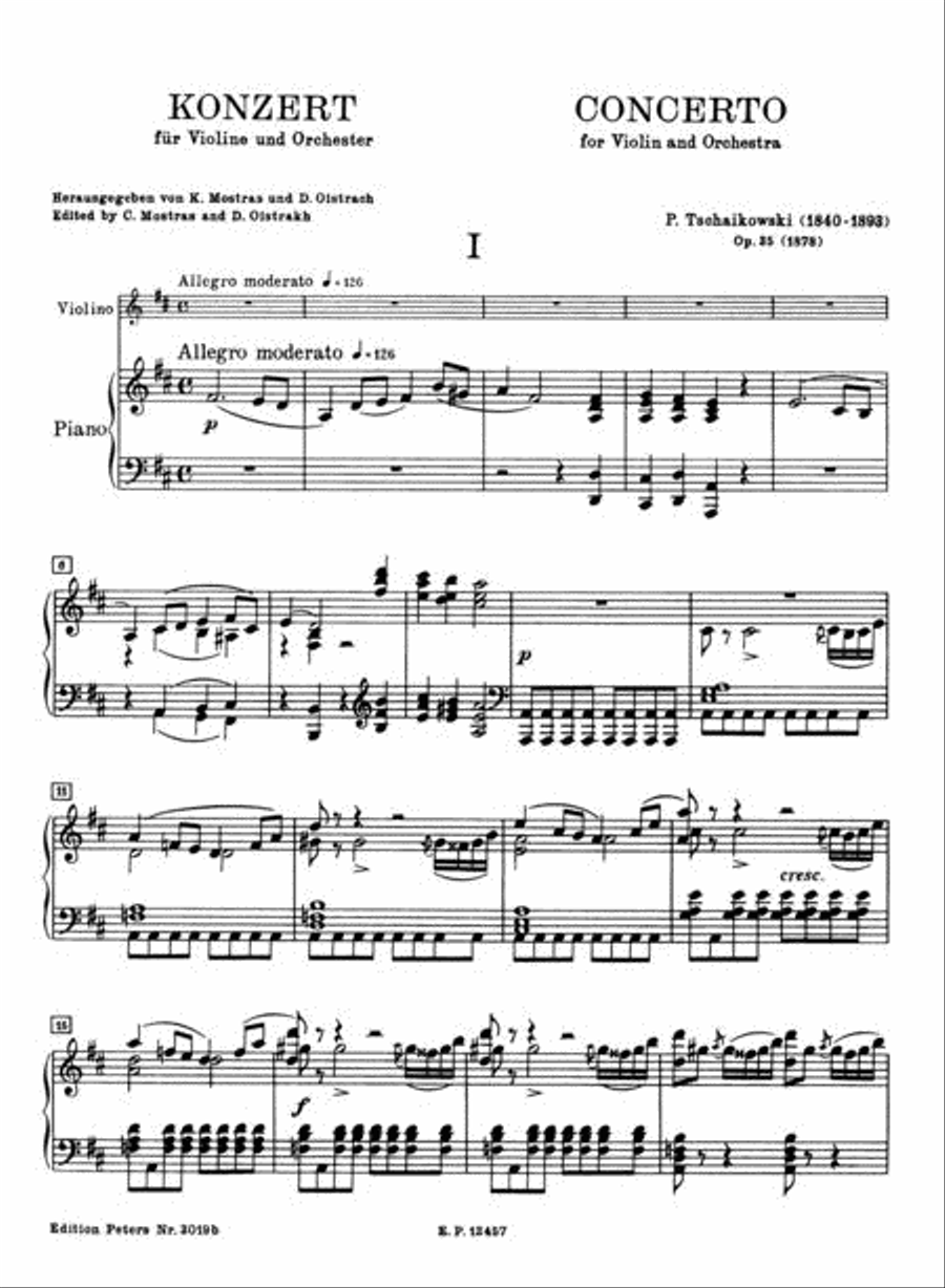 Violin Concerto in D major, Op.35 Violin Solo scores gallery preview page 2