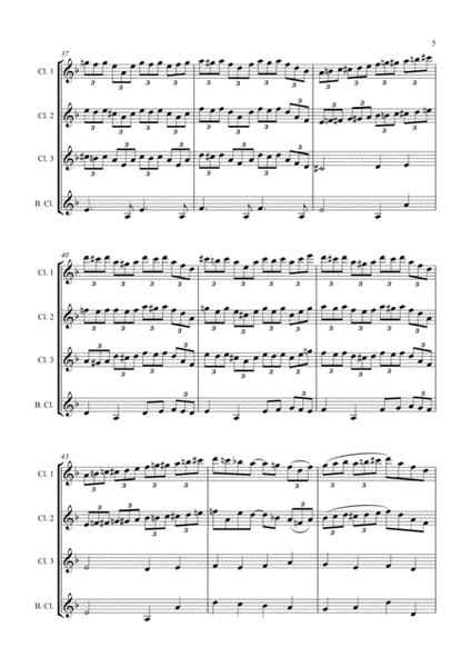 Carol of the Bells (Ukrainian Bell Carol) - Jazz Arrangement for Clarinet Quartet image number null