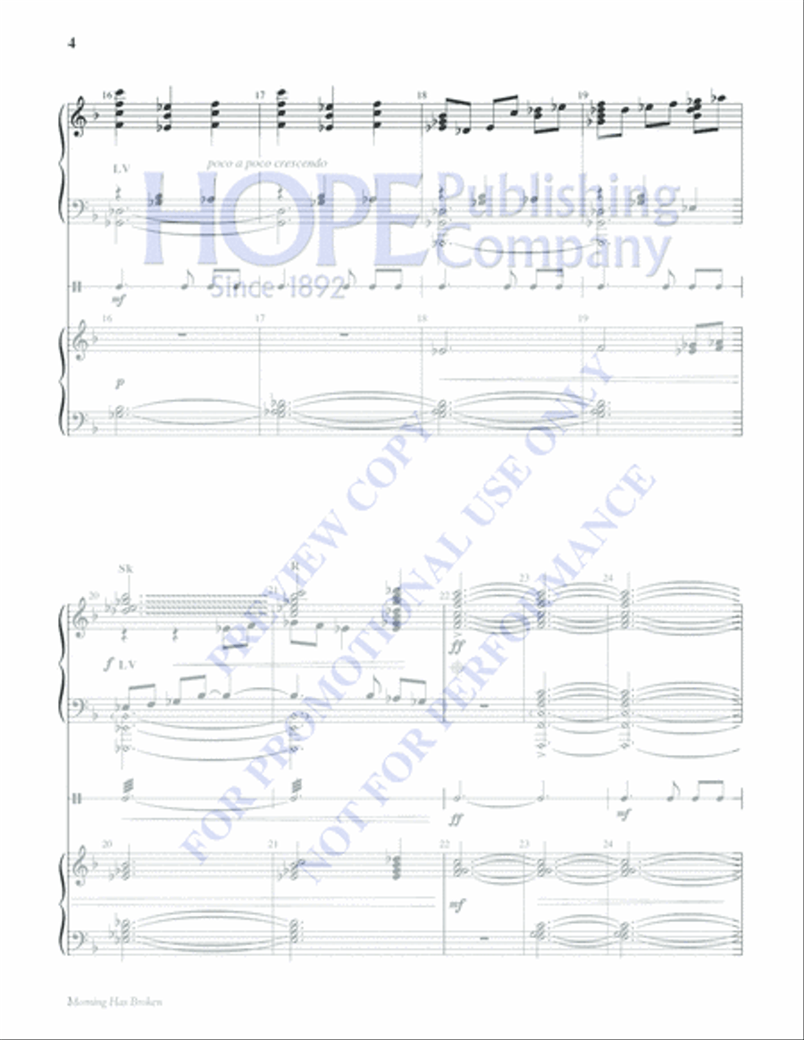 Morning Has Broken Morning Has Broken Handbell Choir scores gallery preview page 4