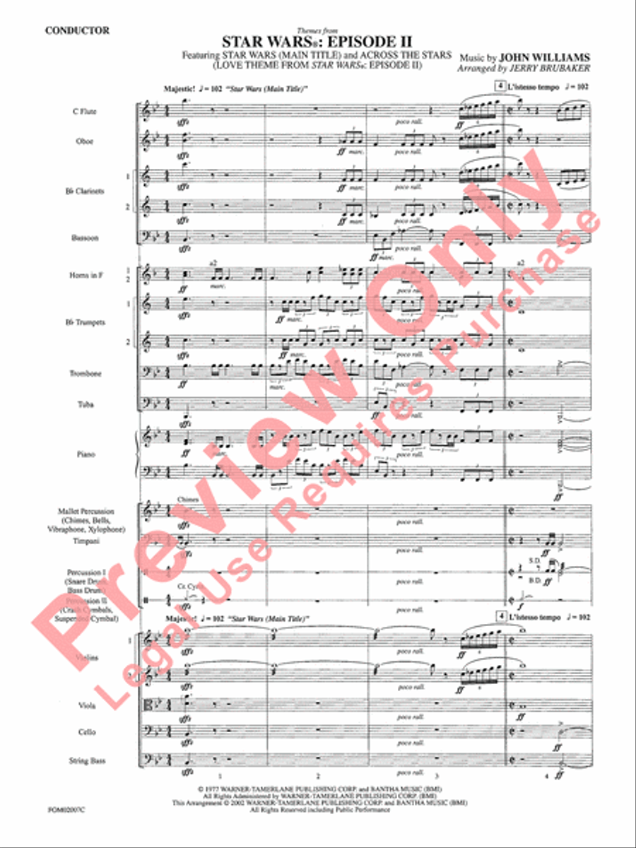 Star Wars: Episode II Attack of the Clones Full Orchestra scores gallery preview page 4