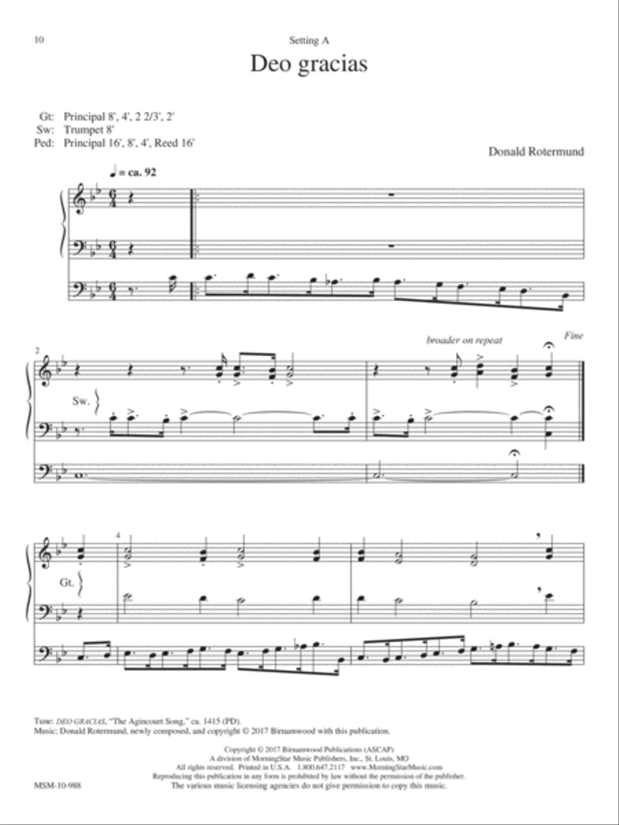 Deo gracias Organ scores gallery preview page 1