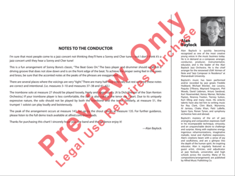 The Beat Goes On Jazz Ensemble scores gallery preview page 3