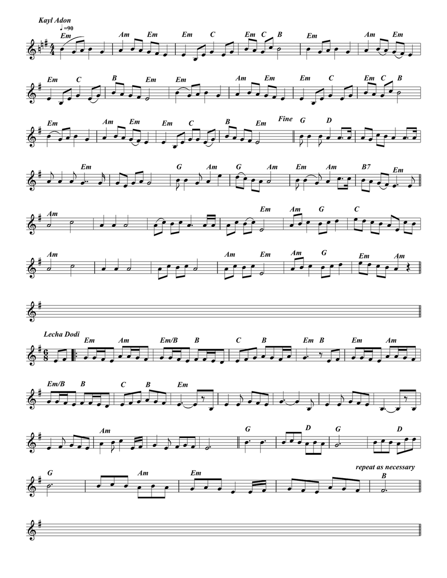 Breslev Medley Violin Solo scores gallery preview page 2