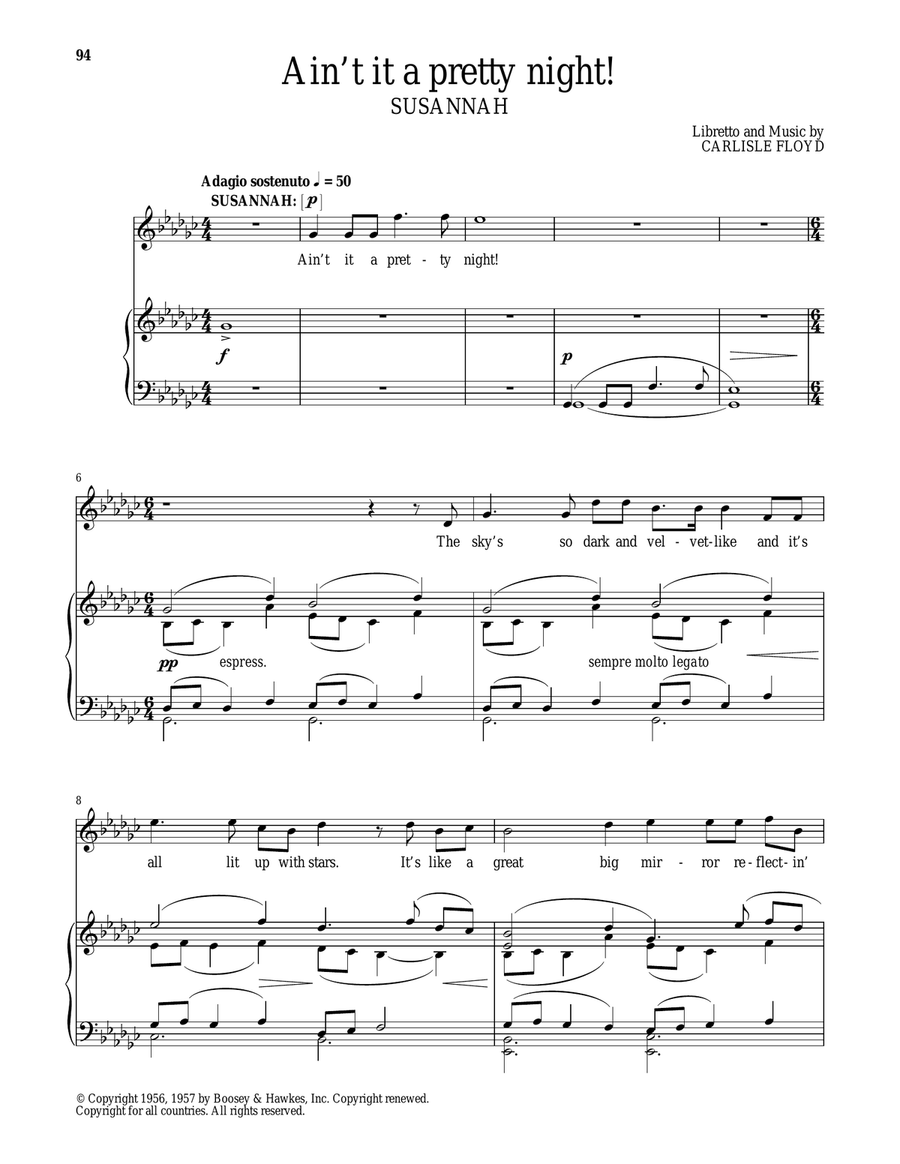 Ain't It A Pretty Night! Soprano Voice scores gallery preview page 1