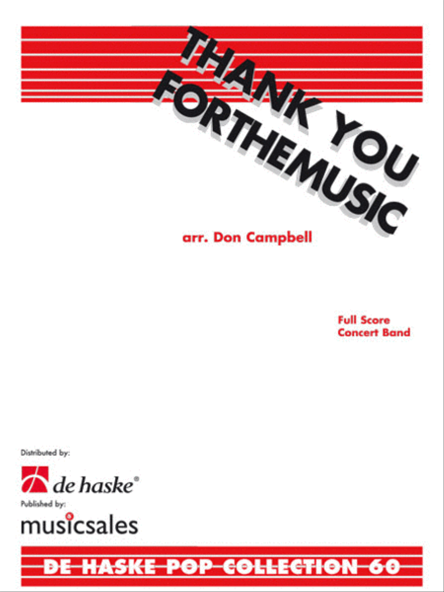 Thank You For The Music Thank You For The Music Concert Band scores gallery preview page 1