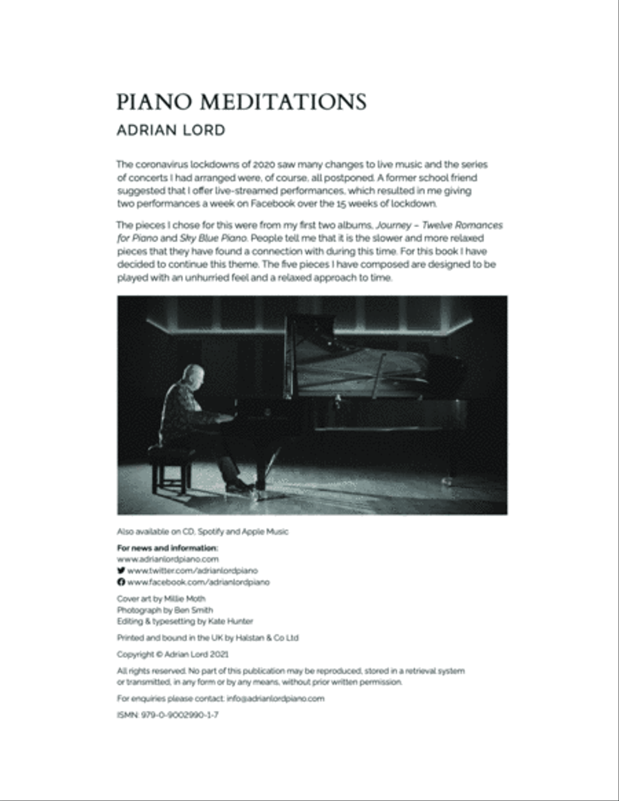 Piano Meditations Piano Solo scores gallery preview page 2