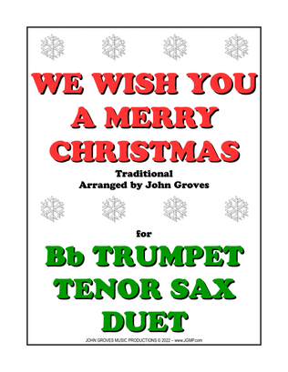 Book cover for We Wish You A Merry Christmas - Trumpet and Tenor Sax Duet