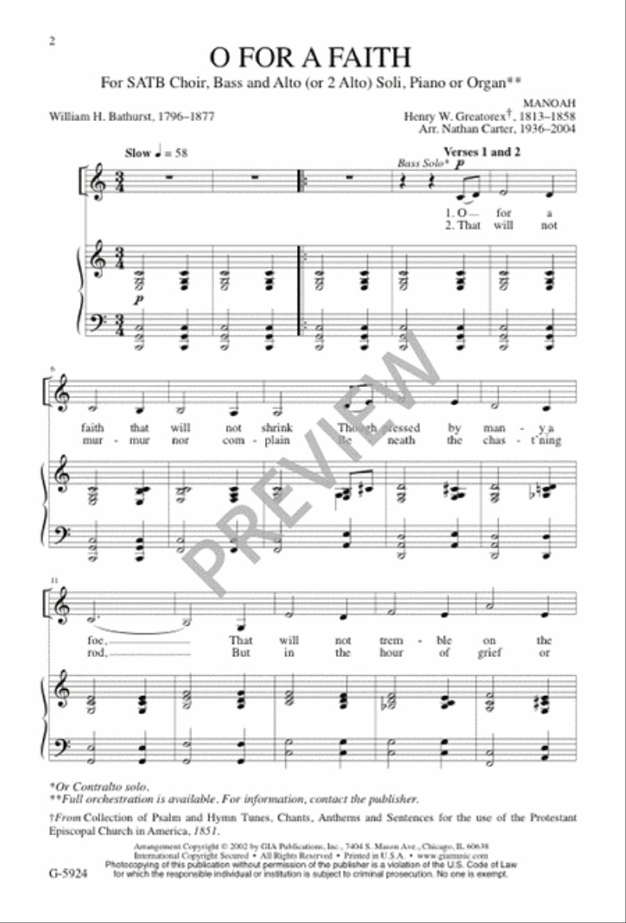 O for a Faith 4-Part scores gallery preview page 2