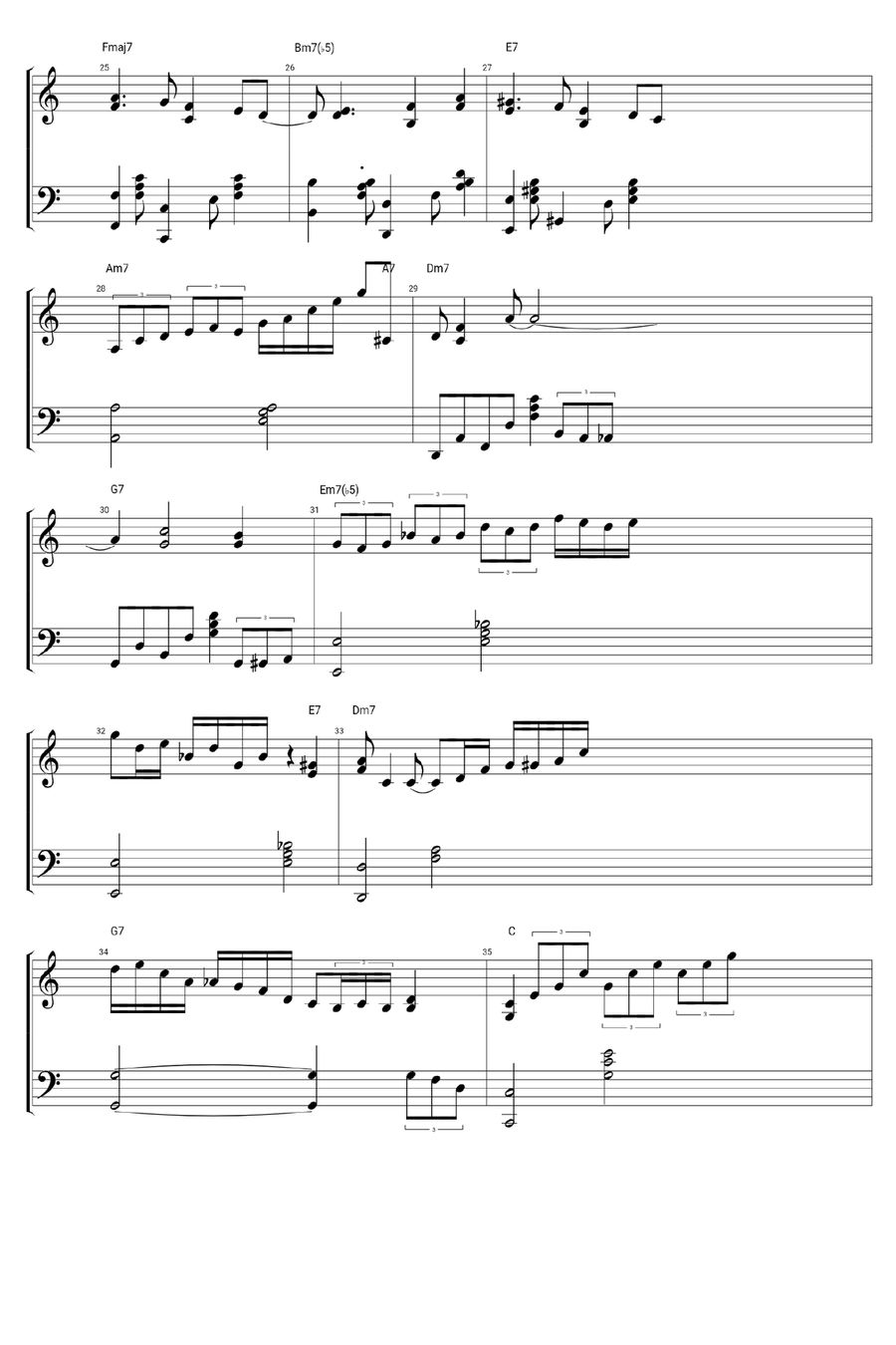 Fly Me To The Moon (In Other Words) Piano Solo scores gallery preview page 3
