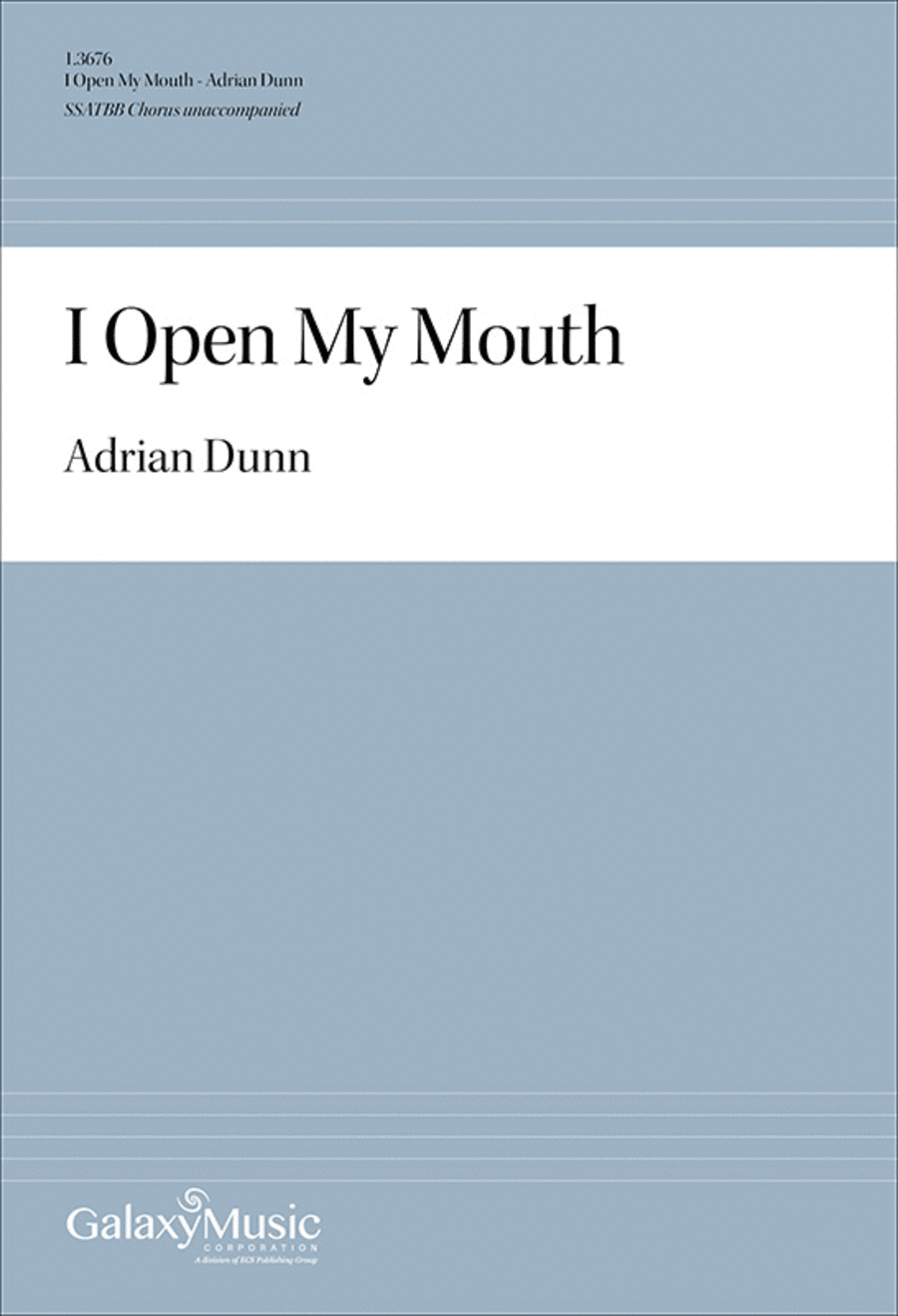 I Open My Mouth A Cappella scores gallery preview page 1
