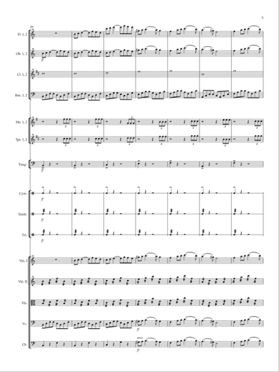 Short piece for Orchestra in A minor Full Orchestra scores gallery preview page 5