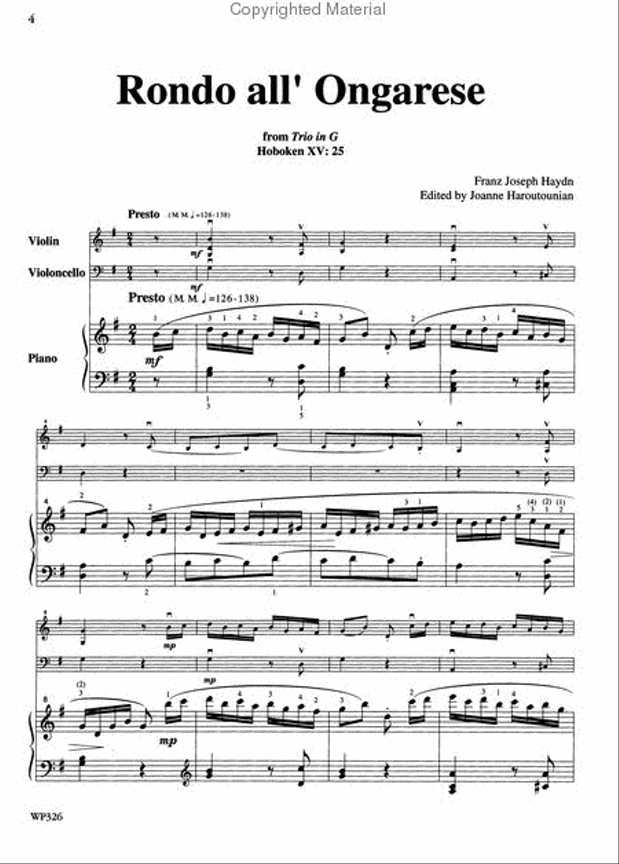 Chamber Music Sampler, Book 3 Piano Trio scores gallery preview page 2
