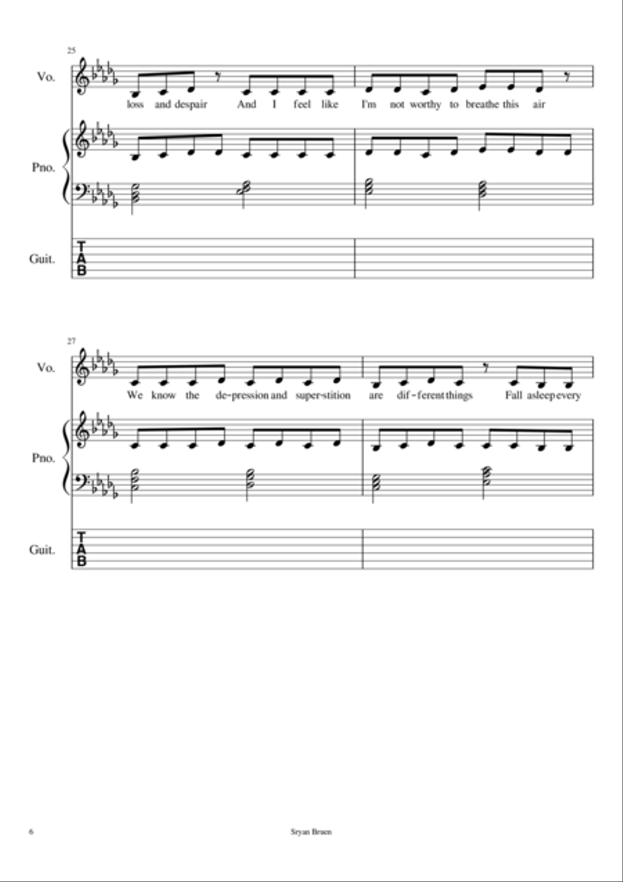 Abandoned Love Voice scores gallery preview page 6