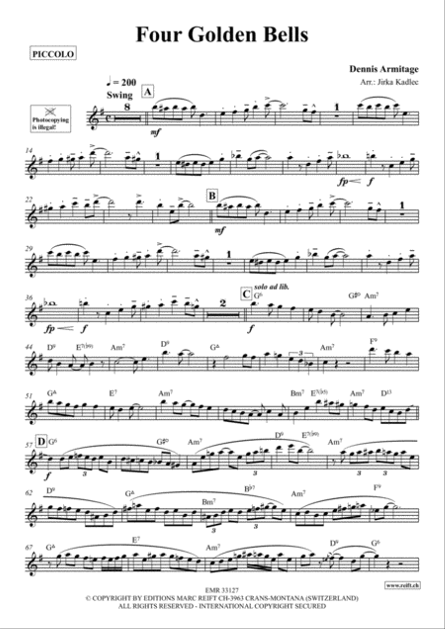 Four Golden Bells Piccolo scores gallery preview page 2