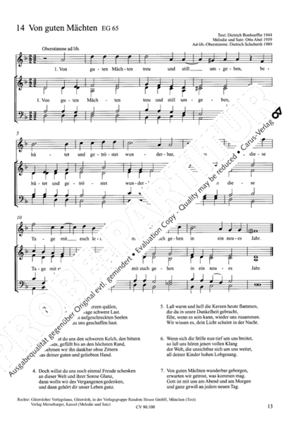 Chorsatze zum Evangelischen Gesangbuch