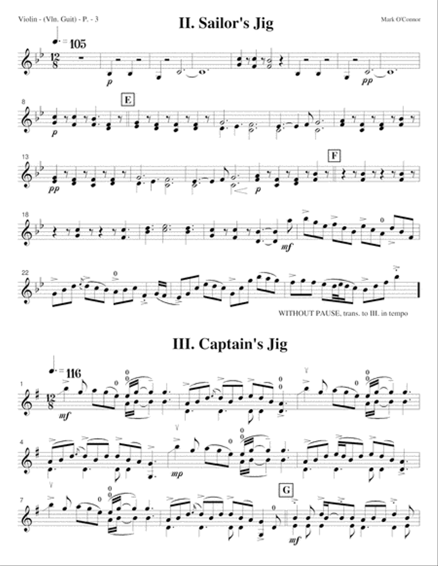 Strings & Threads Suite (violin part - adapted for violin and guitar) String Duet scores gallery preview page 6