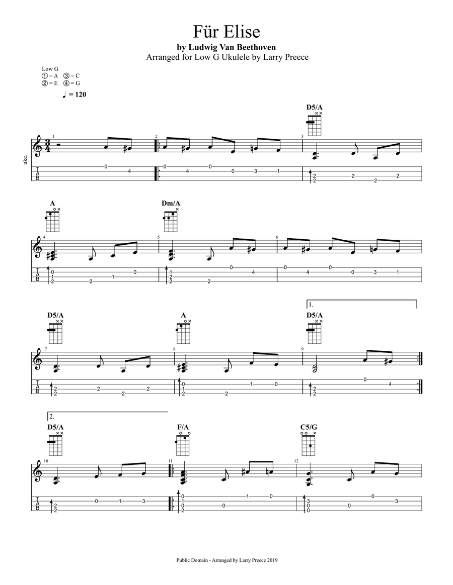 Fur elise ukulele tab sale