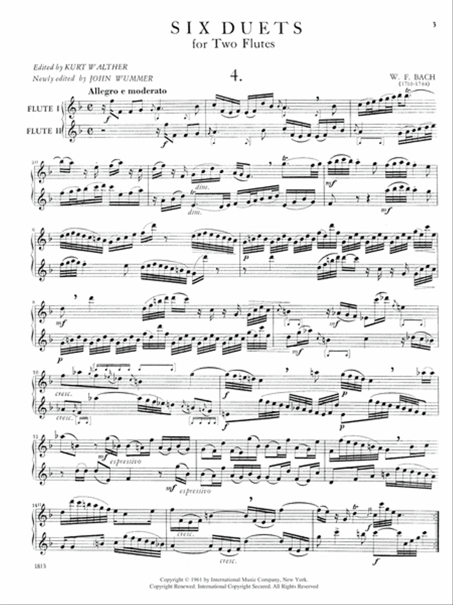 Six Duets: Volume II Flute Duet scores gallery preview page 2