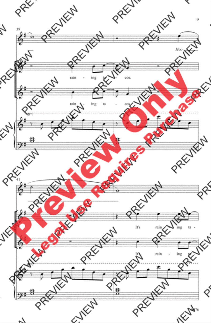 Raining Tacos Raining Tacos 2-Part scores gallery preview page 9