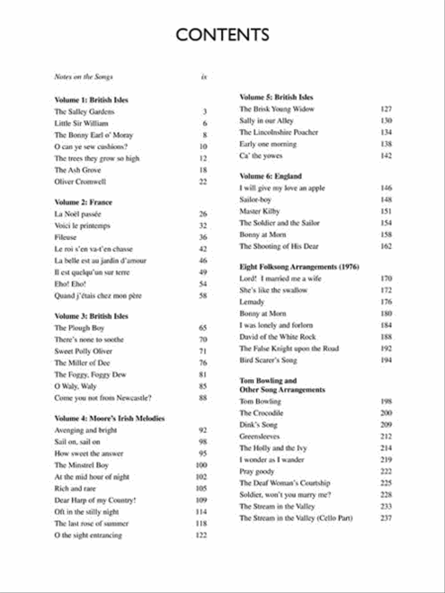 Complete Folksong Arrangements Medium Voice scores gallery preview page 3