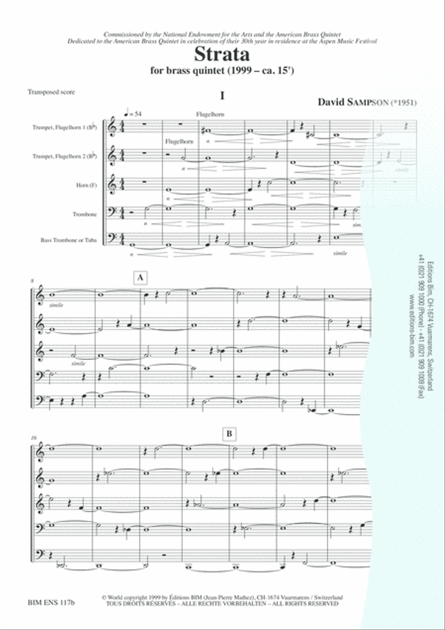 Strata Brass Quintet scores gallery preview page 2
