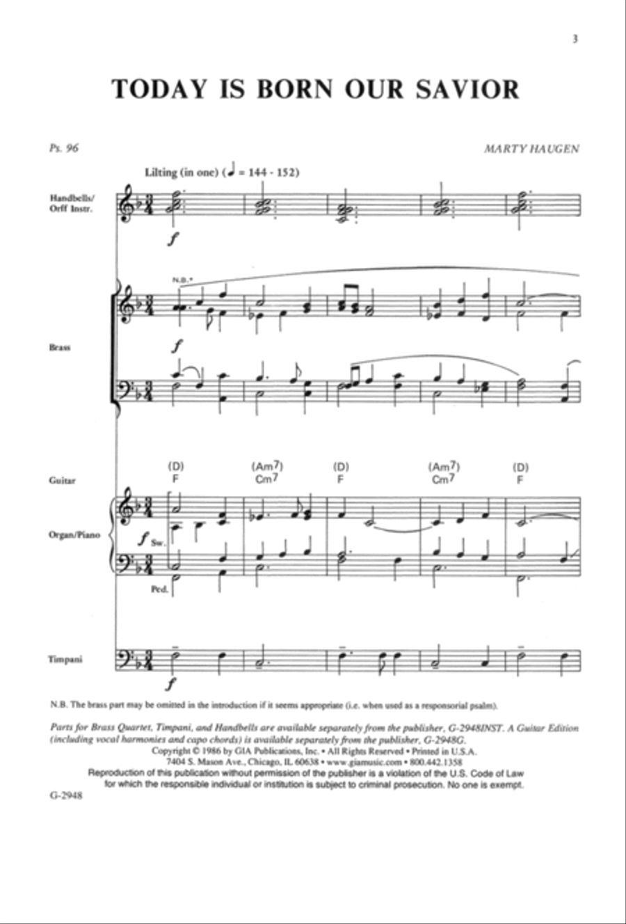 Today Is Born Our Savior Today Is Born Our Savior 4-Part scores gallery preview page 4