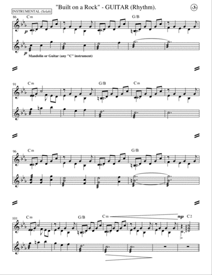 Built on a Rock (Guitar & Cello) String Duet scores gallery preview page 3