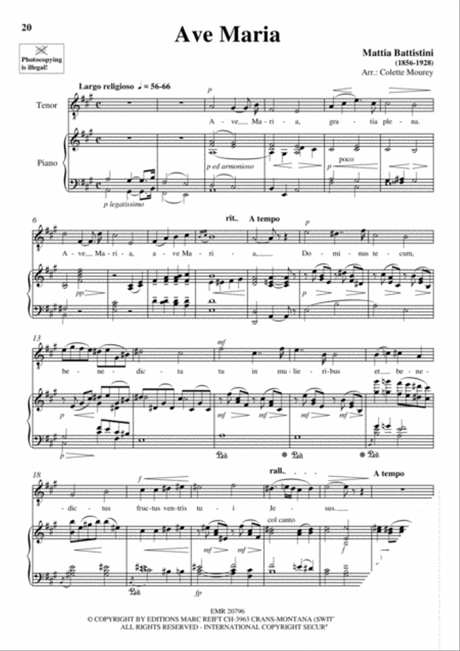 100 Ave Maria Volume 1 100 Ave Maria Volume 1 Tenor Voice scores gallery preview page 8