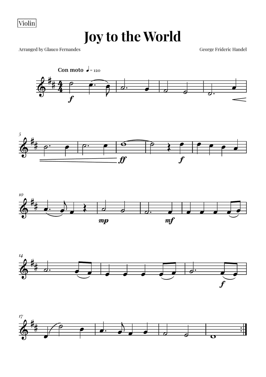 Joy to the World | BEAUTIFUL Trio String Trio scores gallery preview page 3