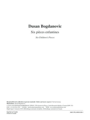 Book cover for Six pieces enfantines
