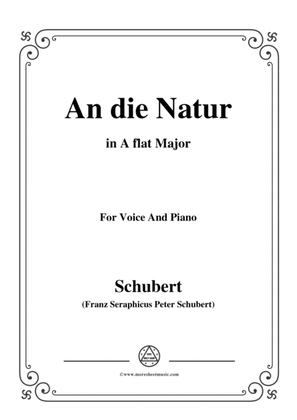 Schubert-An die Natur,in A flat Major,for Voice&Piano