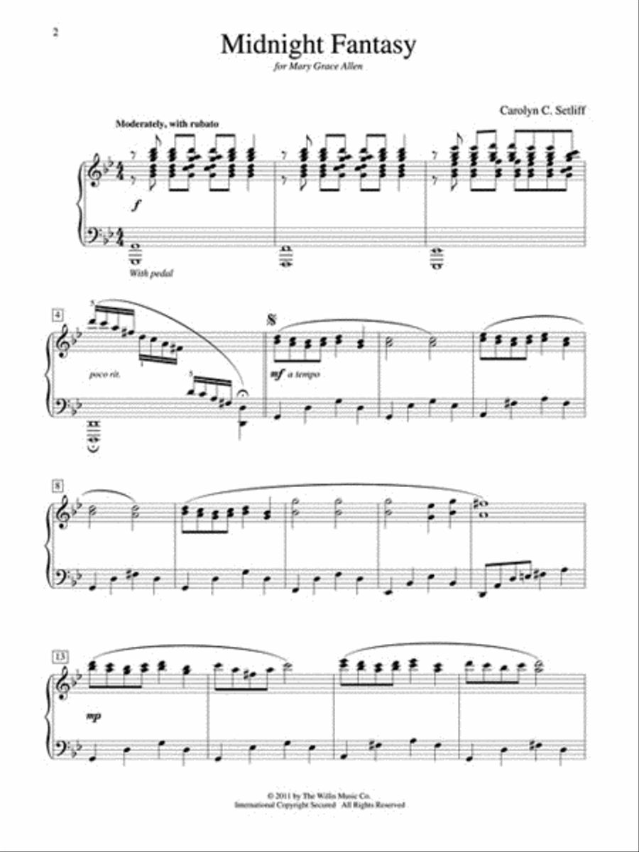 Midnight Fantasy Piano scores gallery preview page 2