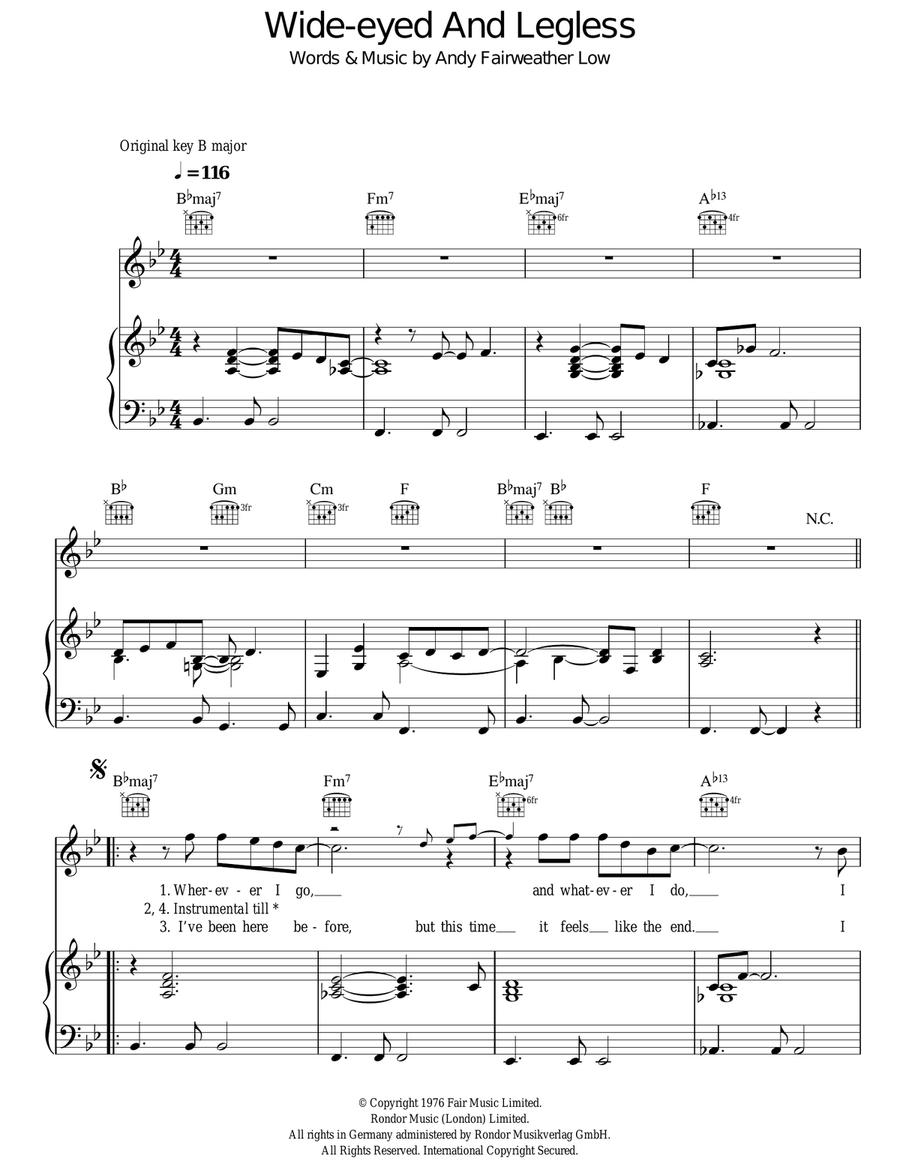 Wide-Eyed And Legless Acoustic Guitar scores gallery preview page 1