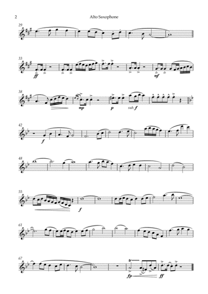 Caravans Theme (Mike Batt) - Saxophone Quartet SATB image number null